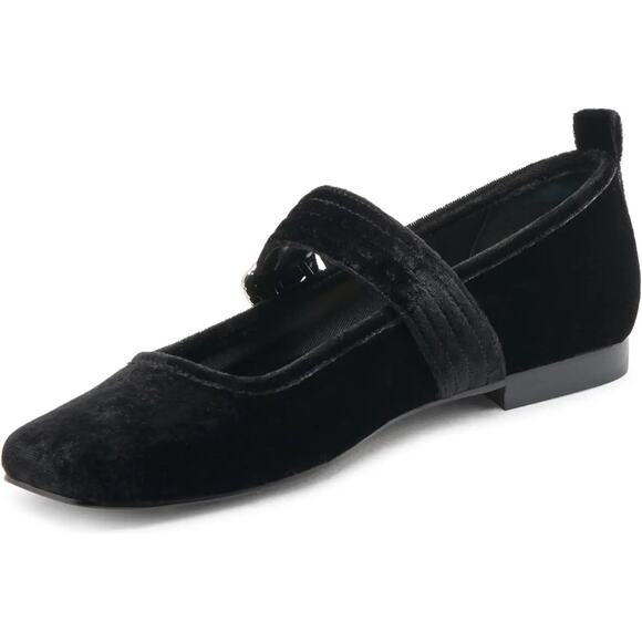 Dolce Vita Arora Nero Velvet Flats Size 8 NEW - Picture 4 of 14